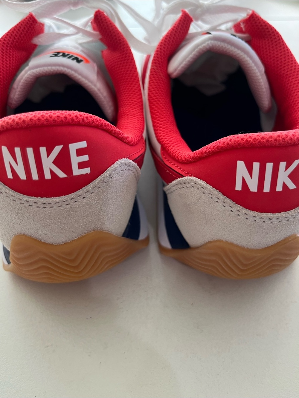Nike White Sneakers with Red Accents - Picture 4 of 9